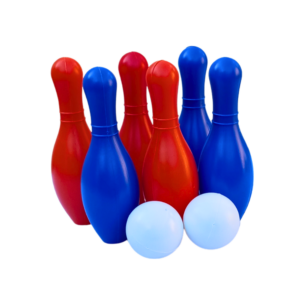 BOLICHE INFANTIL KIT COM 6 PEÇAS GRANDES + 2 BOLAS + BOLSA
