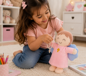 Anjinho Da Guarda Rosa Pelúcia