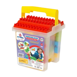 BLOCOS DE MONTAR 110 PEÇAS + MALETA COM ALÇA COLORIDO GRANDE