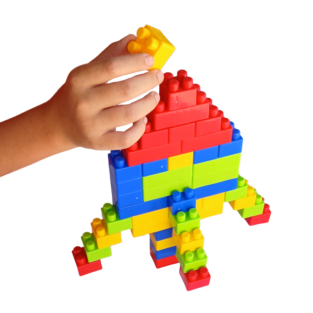 BLOCOS DE MONTAR 48 PEÇAS COLORIDO BRINQUEDO PEDAGÓGICO - Imagem 7