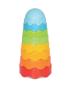 TORRE MÁGICA DE EMPILHAR PARA BEBÊS COLORIDA 8 PEÇAS