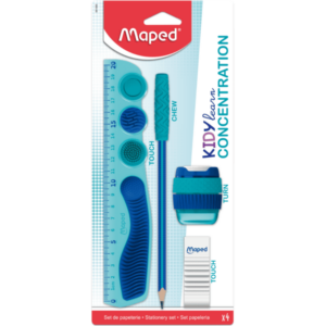 Kit de Material Escolar Concentração Textura 4 peças Maped