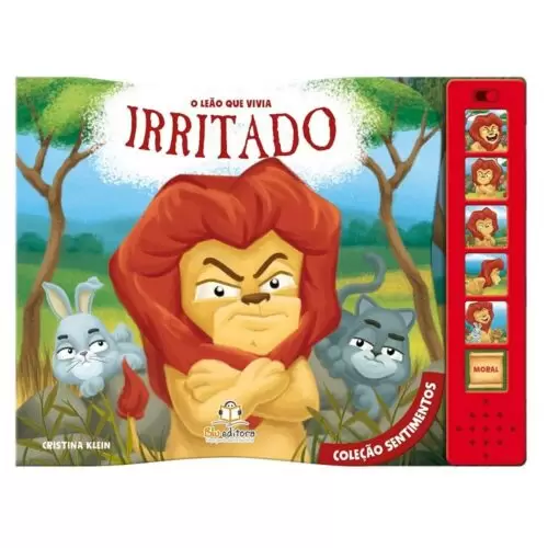 Livro Sonoro Coleção Sentimentos - O Leão Que Vivia Irritado
