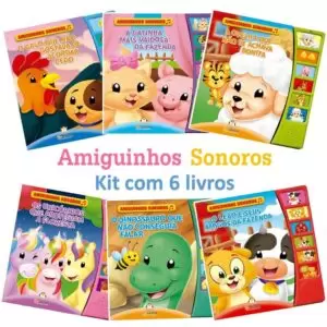 Kit Com 6 Livros Com Narração Amiguinhos Sonoros
