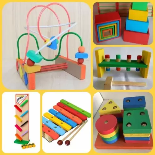 Kit De 6 Brinquedos Coordenação Motora Primeira Infância