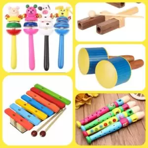 Kit Com 5 Instrumentos Musicais Infantis
