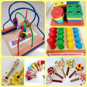 Kit Com 6 Brinquedos E Instrumentos Infantis Primeira Infância