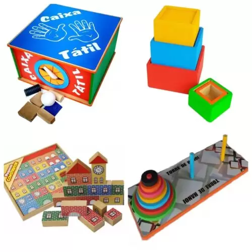 Kit De Brinquedos Pedagógicos Raciocínio Primeira Infância