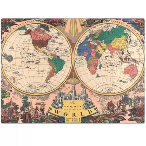 Quebra Cabeça O Novo Mapa Do Mundo 1000 Peças