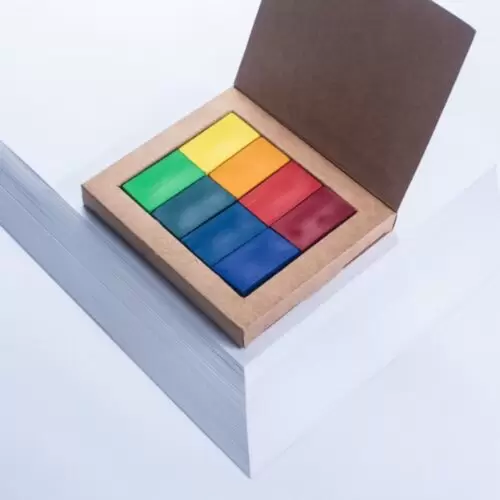 Giz De Cera De Abelha Tablete Caixa Com 8 Cores - Image 6