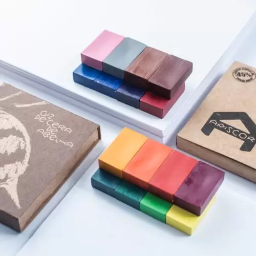 Giz De Cera De Abelha Tablete Caixa Com 16 Cores - Image 3