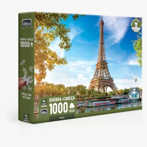 Quebra Cabeça Mundo Moderno Paris Torre Eiffel 1000 Peças