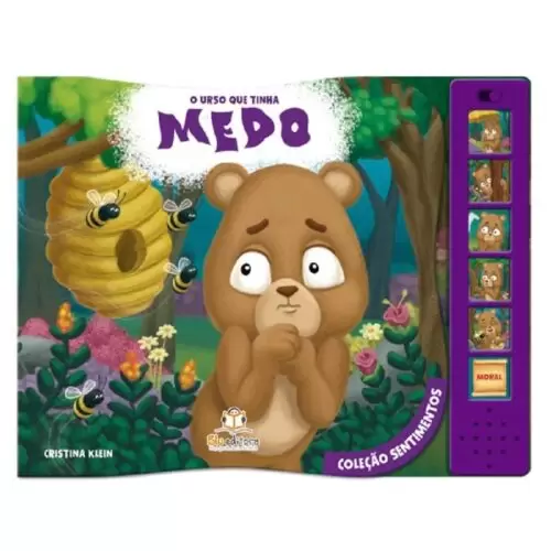 Livro Sonoro Coleção Sentimentos - O Urso Que Tinha Medos