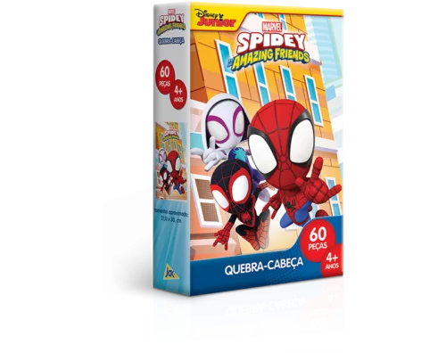 QUEBRA CABEÇA 60 PEÇAS HOMEM ARANHA VERSO SPIDEY MARVEL