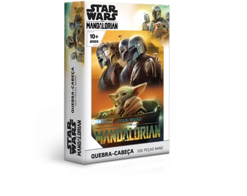 QUEBRA CABEÇA STAR WARS THE MANDALORIAN YODA 500 PEÇAS NANO