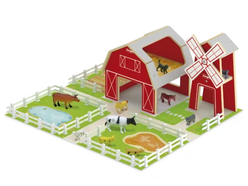FAZENDINHA COMPLETA CASA MOINHO ANIMAIS CERCA CATAVENTO MADEIRA - Image 2