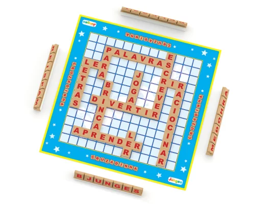 CRUZADINHA JOGO EDUCATIVO ALFABETIZAÇÃO 120 PEÇAS