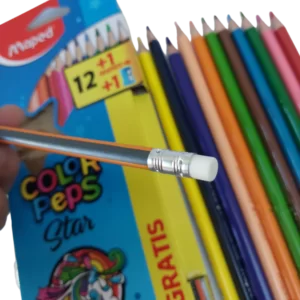 LÁPIS DE COR PEPS STAR MAPED - 12 CORES + APONTADOR E LÁPIS