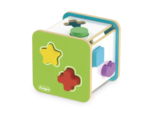CUBO DIDÁTICO FORMAS GEOMÉTRICAS MADEIRA 1 ANO+