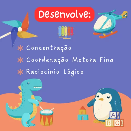 QUEBRA CABEÇA ENCAIXE PROGRESSIVO ANIMAIS MADEIRA EDUCATIVO - Image 7