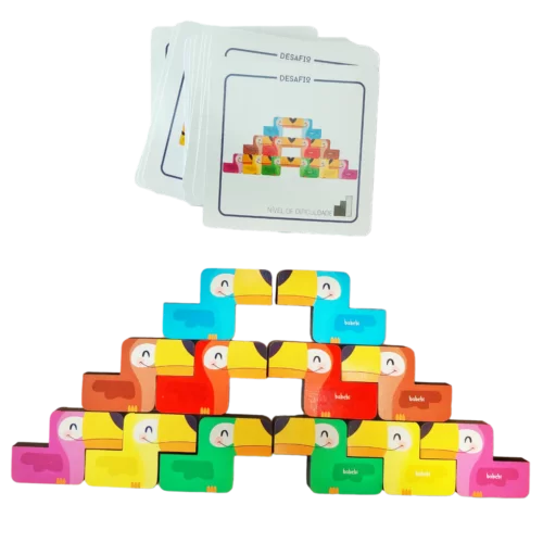 BABEBI EMPILHE OS TUCANOS BRINQUEDO EDUCATIVO DE MADEIRA - Image 3