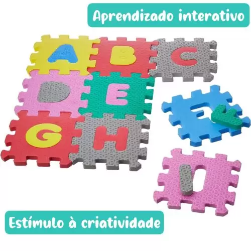 CASTELO ALFABETO EVA LETRAS E NÚMEROS COLORIDO 36PÇ 8X8CM - Image 6