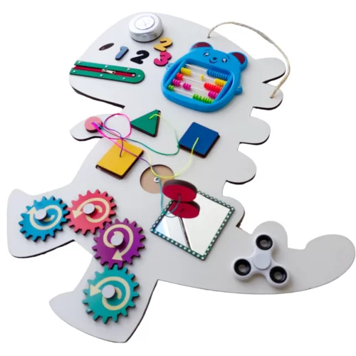 PAINEL SENSORIAL DINO BRINQUEDO PARA AUTISTAS EDUCATIVO 4 ANOS