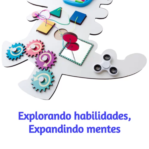 PAINEL SENSORIAL DINO BRINQUEDO PARA AUTISTAS EDUCATIVO 4 ANOS - Image 7