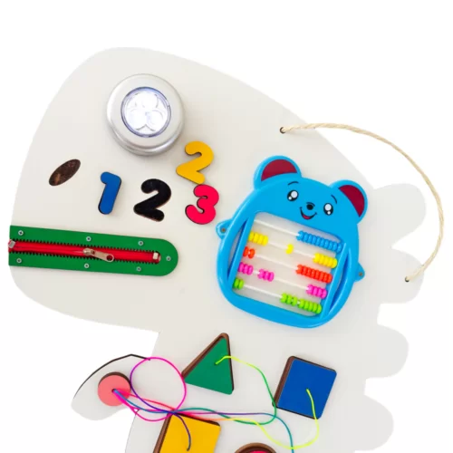 PAINEL SENSORIAL DINO BRINQUEDO PARA AUTISTAS EDUCATIVO 4 ANOS - Image 2