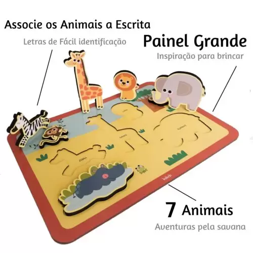 QUEBRA CABEÇA DE ENCAIXE GIGANTE ANIMAIS DO SAFARI 1+ - Image 4