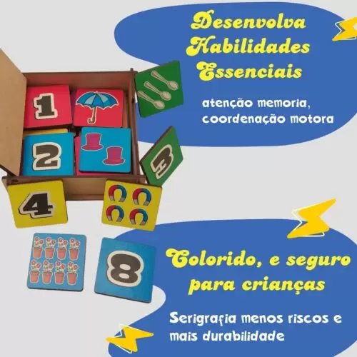 JOGO DA MEMÓRIA CONJUNTOS 30 PÇS MADEIRA CX COM TAMPA - Image 3