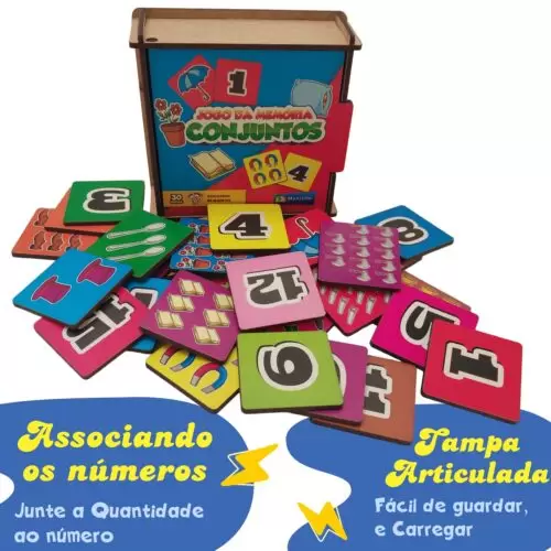 JOGO DA MEMÓRIA CONJUNTOS 30 PÇS MADEIRA CX COM TAMPA - Image 5