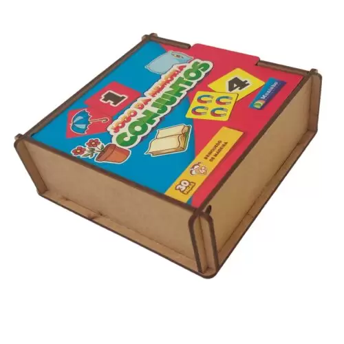 JOGO DA MEMÓRIA CONJUNTOS 30 PÇS MADEIRA CX COM TAMPA