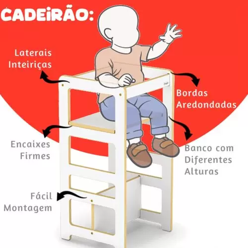 TORRE DE APRENDIZAGEM MONTESSORIANA 4 EM 1 MADEIRA 1+ - Image 5