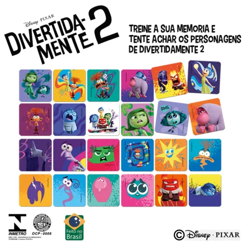 JOGO DA MEMÓRIA DIVERTIDAMENTE2 48 PEÇAS GRANDES - Image 2