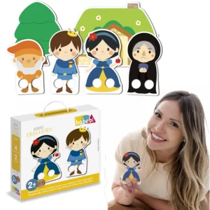 DEDOCHES A BRANCA DE NEVE KIT 4 PERSONAGENS 2 CENÁRIOS 2+